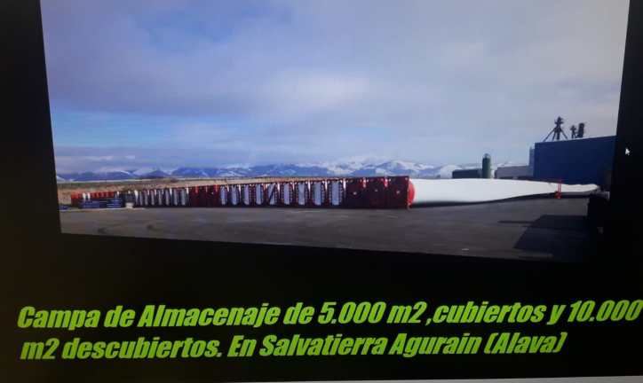 Transport et stockage des pales.