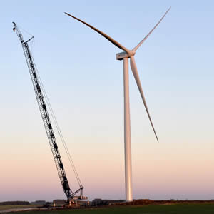 Transbiaga has used the following own cranes for building them: LR1600, LR1300 and LTM1095